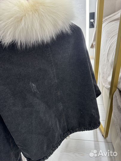 Куртка с натуральным мехом песца