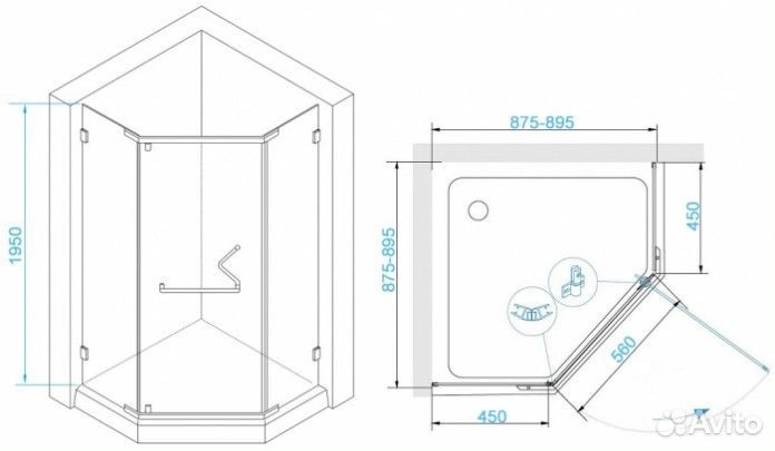 Душевой уголок RGW Passage PA-82B 90x90