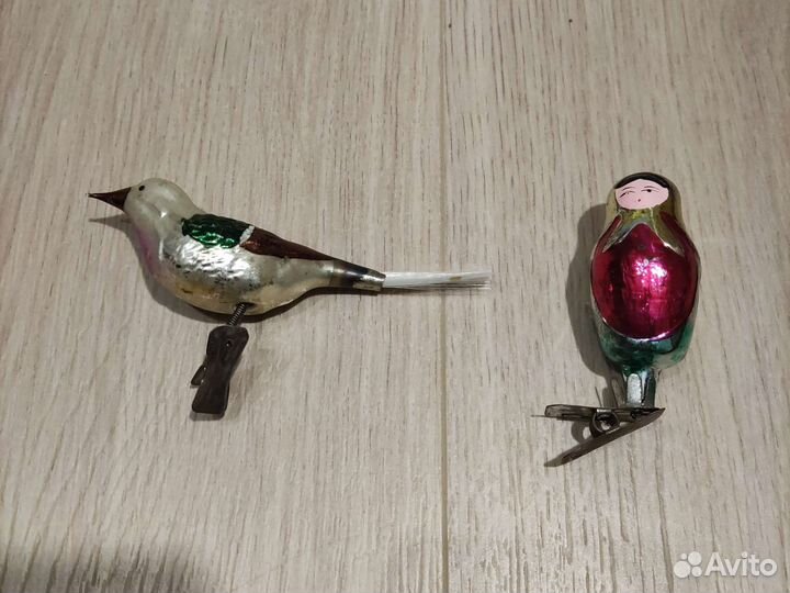Елочные игрушки СССР Стеклянные, картонаж