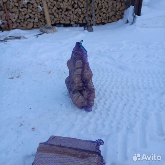 Дрова в мешках березоаые