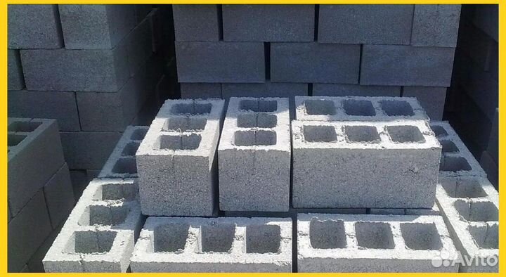 Керамзитобетонный блок полнотелый