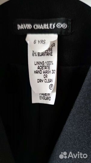 Пиджак короткий David Charles для девочки 6-7 лет