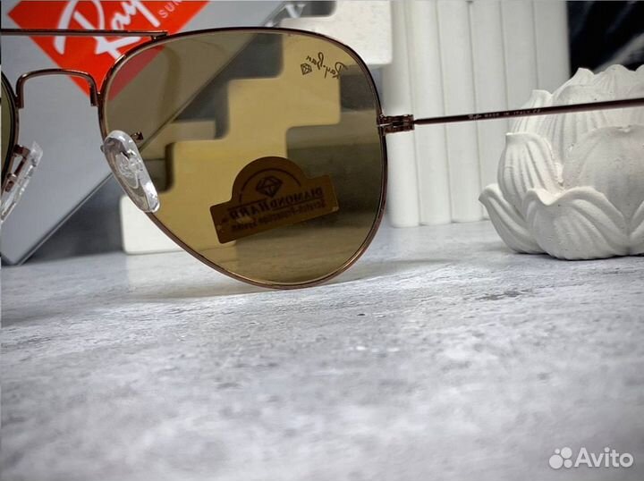 Очки Ray Ban Aviator коричневые