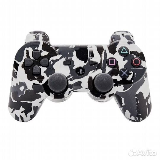 Беспроводной геймпад для PS3 (бело-серый камуфляж)