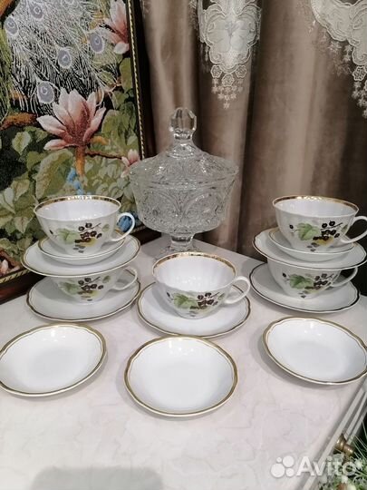 Чайная пара костяной фарфор