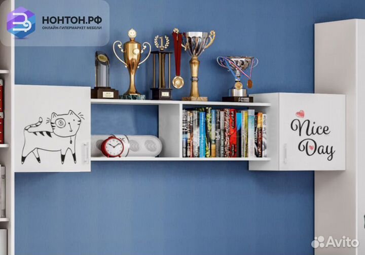 Полка навесная Вега fashion-1 белая