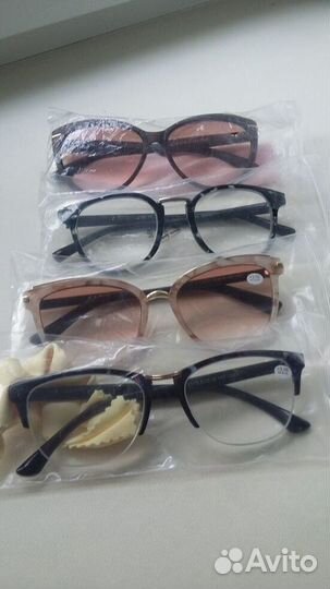 Новые очки +3.5 c затемнением и без