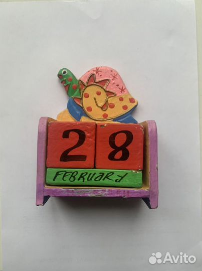 Календарь вечный настольный деревянный