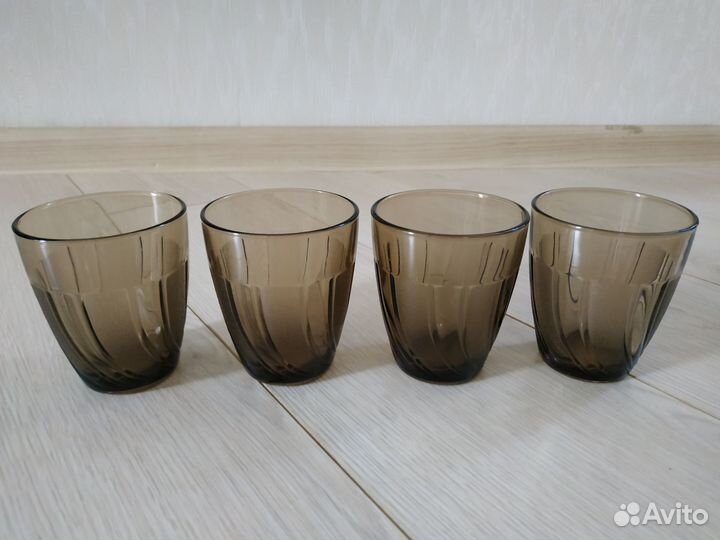 Стаканы коричневой тонировки, Индонезия,240мл.4шт