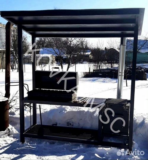 Мангал с крышей