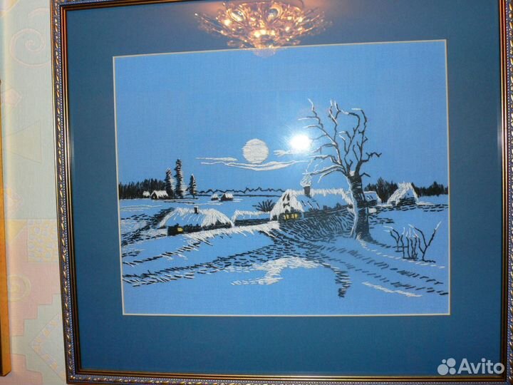 Картины вышитые гладью