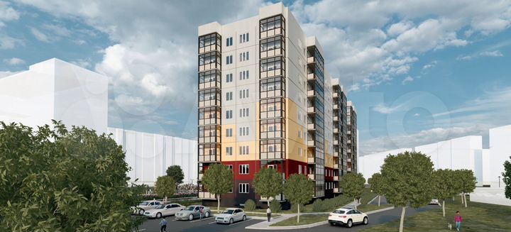 3-к. квартира, 72,4 м², 2/9 эт.