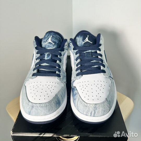 Кроссовки Jordan 1 Low Washed Denim Оригинал