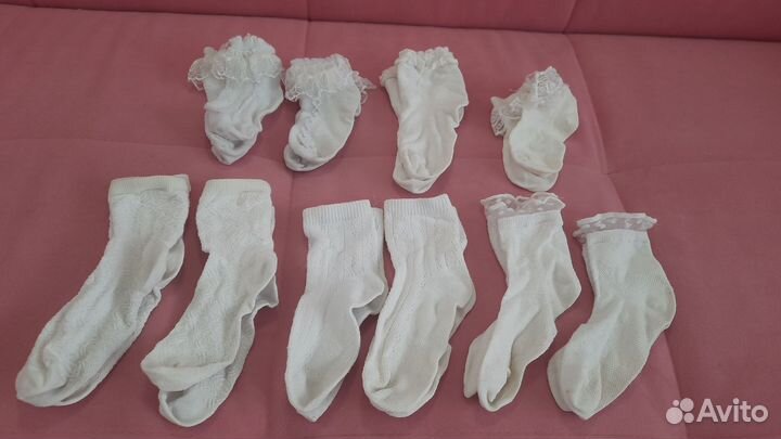 Носки для девочки белые р26-30