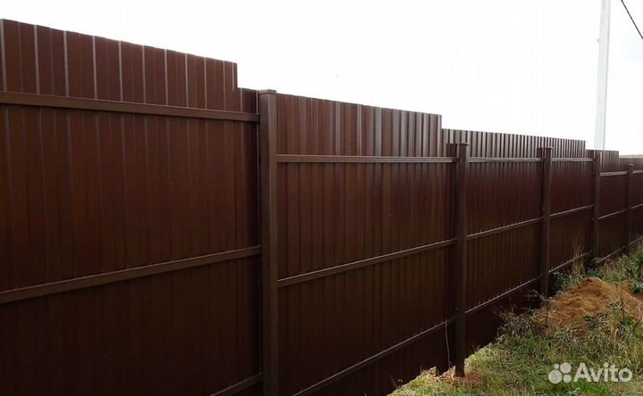 Забор из профлиста за 1 день быстро