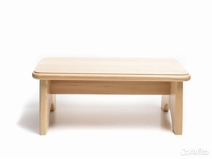 Скамейка деревянная низкая H16. Подставка для ног