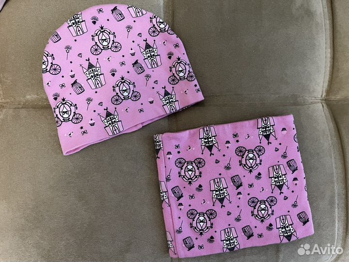 Шапка и снуд для девочки 44-48