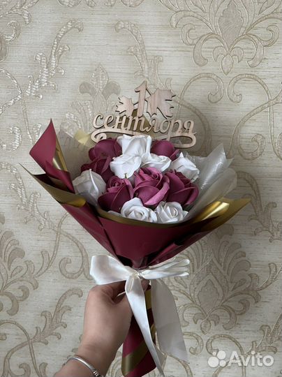 Букет из мыльных роз