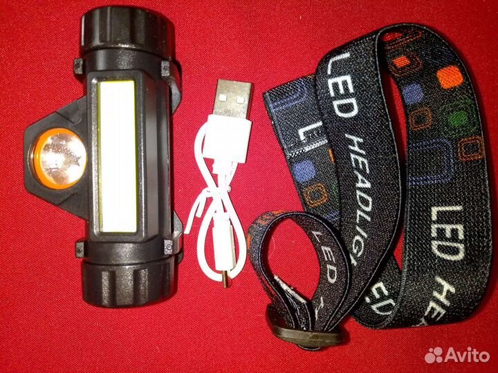 Фонарь А3853, налобный, аккумуляторный, новый