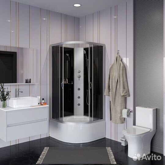 Душевая кабина Niagara Classic NG-2507-14BKG (80х80х200)