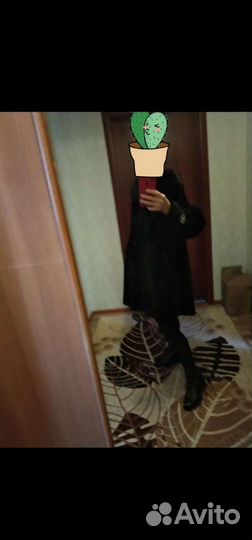 Шуба мутоновая,с норкой