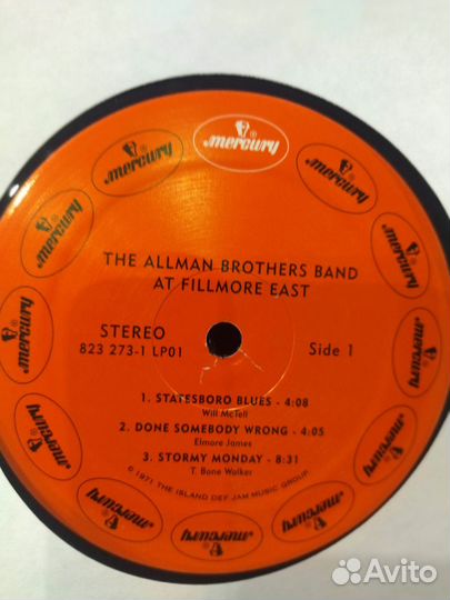 Виниловая пластинка the allman brothers band