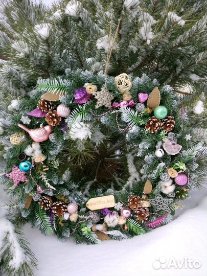 Рождественские венки эксклюзив, ручная работа