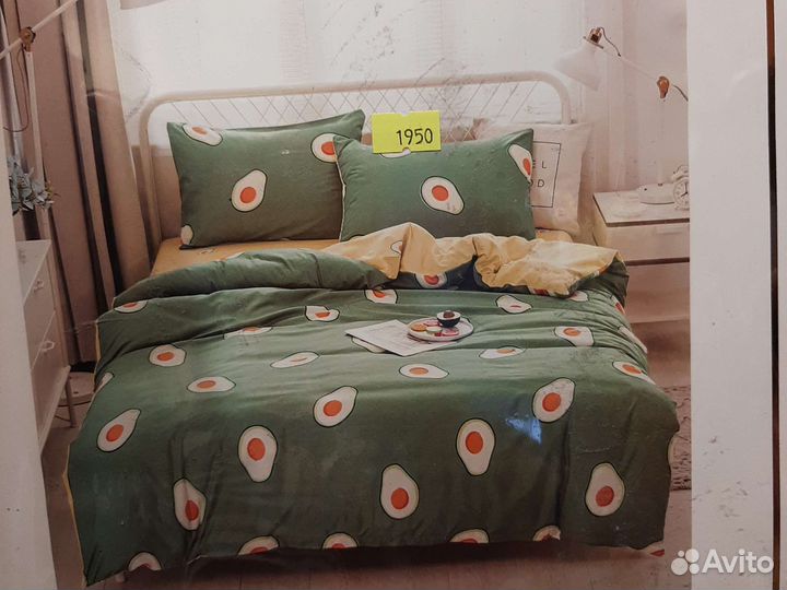 Белье евро с простыней на резинке