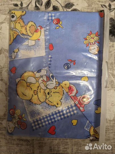 Комплект белья в детскую кроватку новый Улыбасики