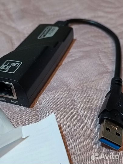 Сетевой LAN адаптер Gigabit USB 3.0 1Гб/с rj45