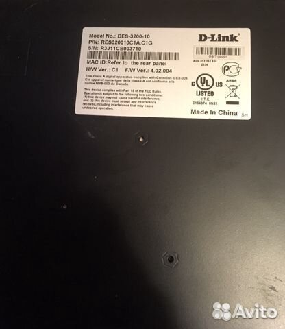 Управляемый коммутатор D-Link DES-3200-10 ver. C1