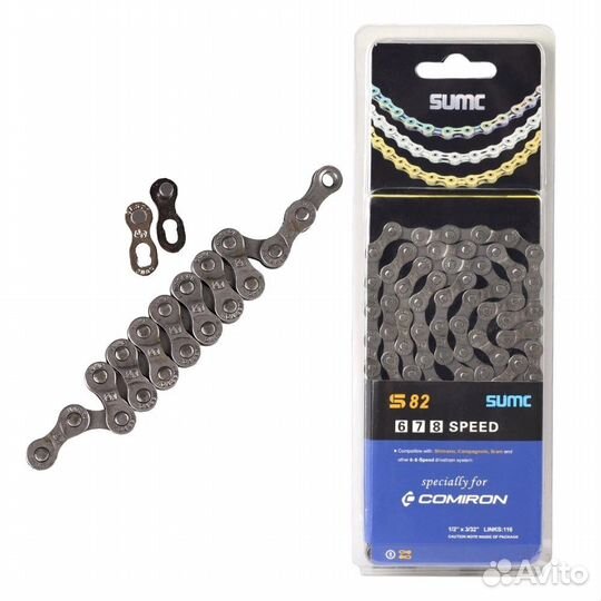 Велосипедная цепь sumc 6,7,8 speed S82GY