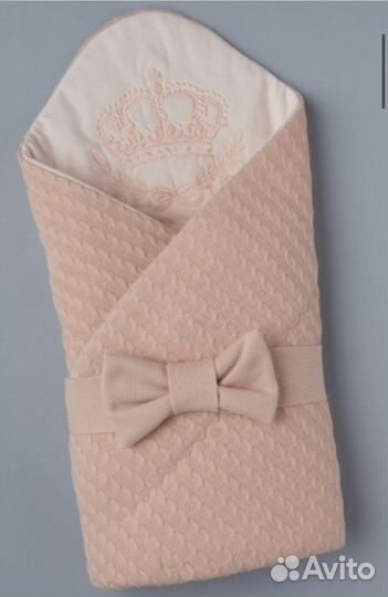 Конверт одеяло вязанный на выписку