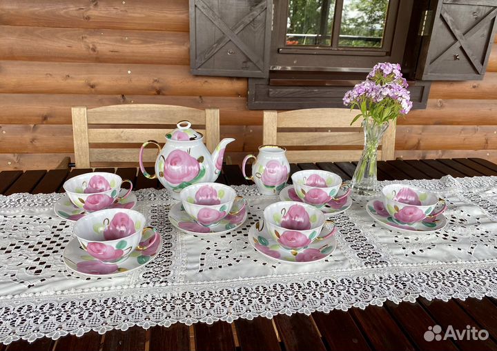 Сервиз чайный розы агашки