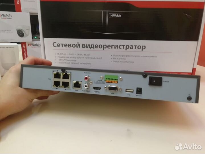 PoE 4-кан IP видеорегистратор DS-N304P(C) HiWatch