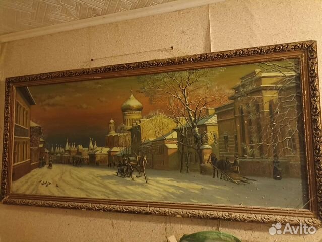 Картина маслом городской пейзаж