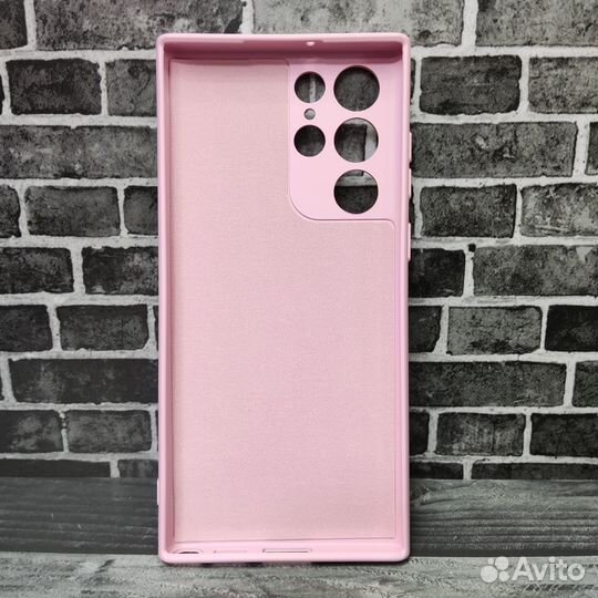 Чехол для Samsung S22 Ultra silicone cover розовый