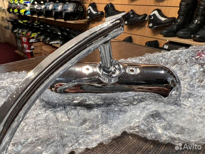 Зеркала на мото хром 8mm-10mm новые 2 шт