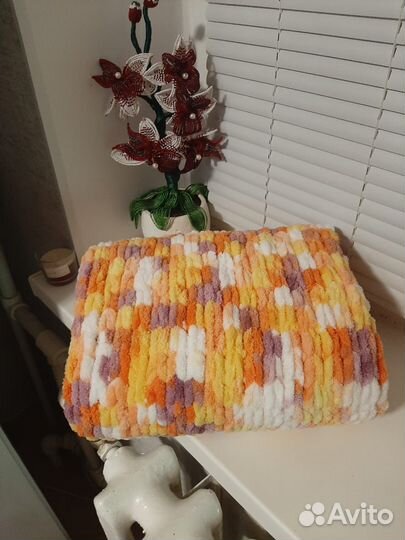 Плюшевый детский плед ручной работы