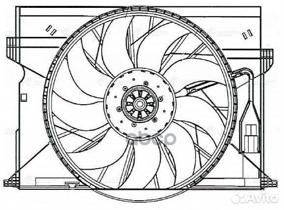 Э/вентилятор охл. с кожухом для а/м Mercedes-Be