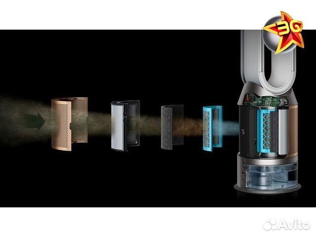 Очиститель и увлажнитель Dyson PH04 White Gold