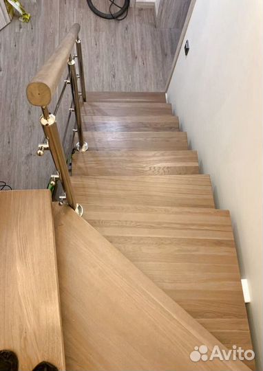 Перила деревянные с установкой