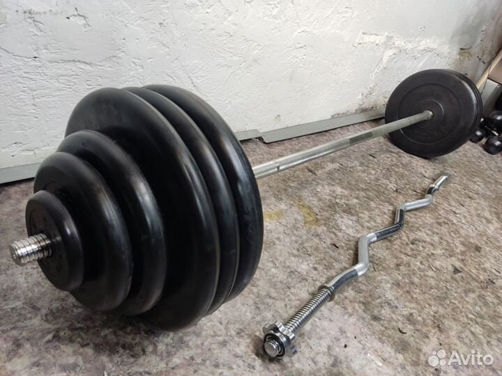 Штанга Barbell 140кг + гриф EZ (доставка )