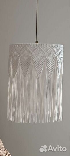 Люстра-абажур в технике макраме