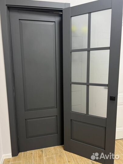 Дверь межкомнатная темная Пилот ER2