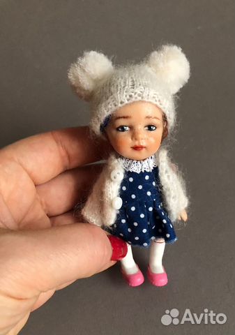 Кукла авторская дошкольница маленькая Катя