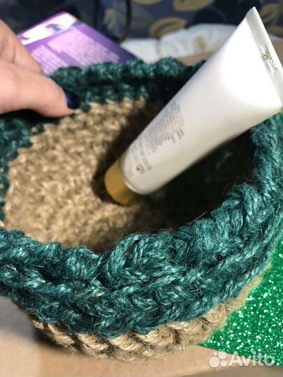 Корзина из джута 10*15 см