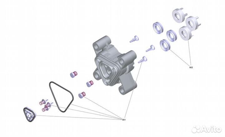 Комплект запчастей помпы, K3-K5 (9.002-456.0)