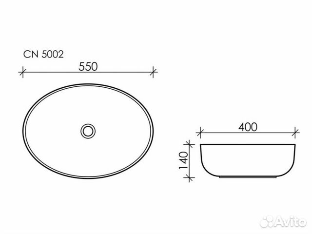 Раковина накладная Ceramica Nova Element CN5002