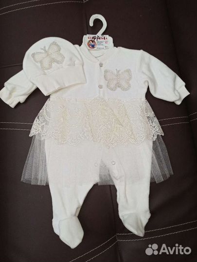 Конверт на выписку, люлька и нарядный комбинезон